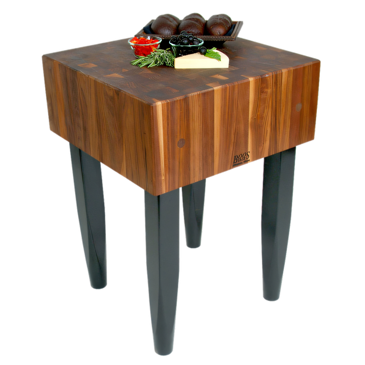 Product image #2 for John Boos Pro Chef 30" x 24" x 34" American Black Walnut End Grain Butcher Block Work Table