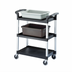 Thumbnail image #2 for Cambro Small KD Service Cart, 3-Shelf, Black, 300 lb Capacity