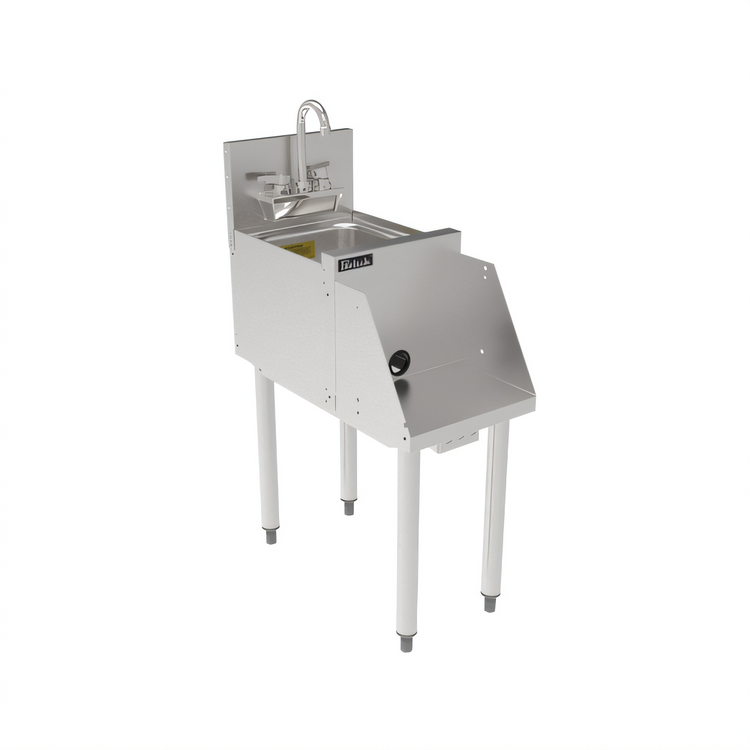 Product image #2 for Top Shelf TSF18BS 18-Inch Freestanding Stainless Steel Underbar Blender Station with Dump Sink