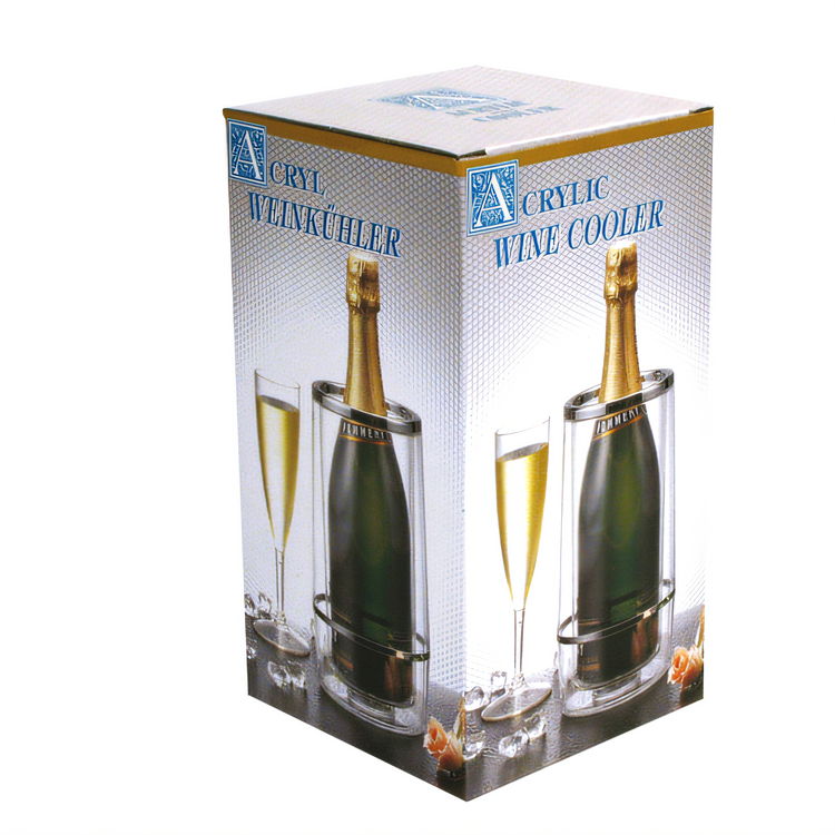 Product image #2 for Winco Round Clear Acrylic 1-Bottle Wine Cooler, 4.5-Inch Dia. x 9.25-Inch H