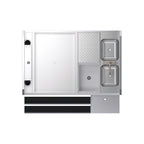 Thumbnail image #2 for Krowne Royal Series KRPT-54BLP-10 54-Inch Pass-Thru Underbar Ice Bin/Cocktail Station with 10-Circuit Cold Plate and Dual Dump Sinks