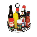 Thumbnail image #2 for Winco WBKH-6SB Black Wire Flat-Back Condiment Caddy, 1 Compartment, 8-1/4 x 6-1/4 x 9 Inches Case of 12