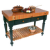 Thumbnail image #2 for Rouge et Noir Le Rustica 48-Inch x 24-Inch End-Grain Cherry Work Table with 2 Drawers and Slatted Undershelf