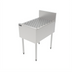 Thumbnail image #2 for Top Shelf TSCE18DB 18-Inch Freestanding Stainless Steel Underbar Drainboard with Backsplash and Perforated Glass Rack Insert