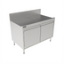 Thumbnail image #2 for Top Shelf 42-Inch Stainless Steel Freestanding Underbar Storage Cabinet with Drainboard Top