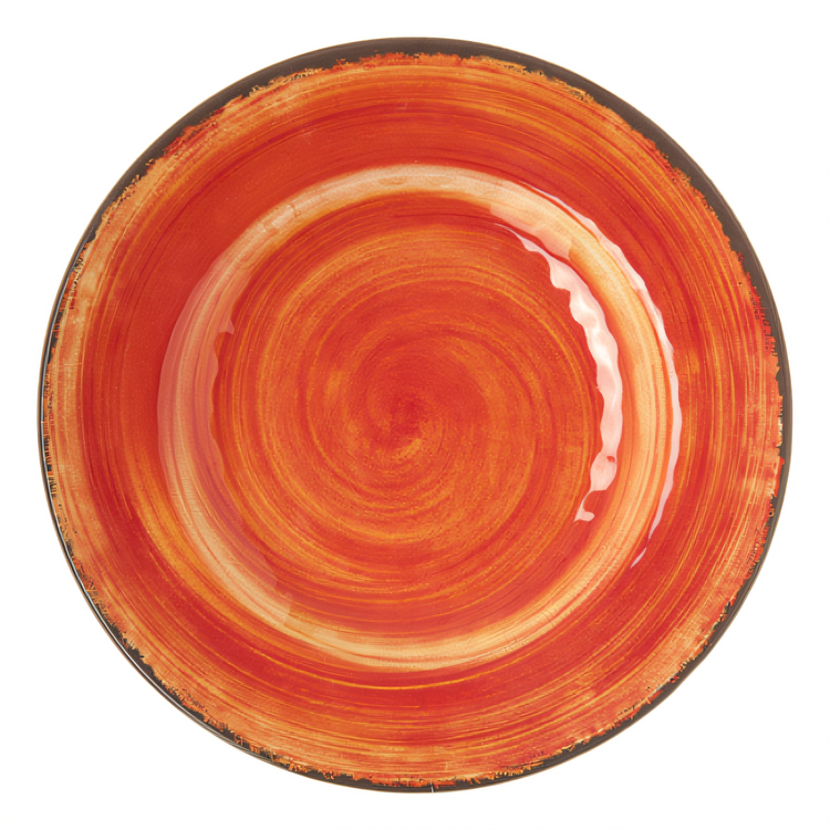 Product image #2 for Carlisle Mingle™ Fireball 9-Inch Round Melamine Salad Plate, Medium Rim