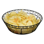 Thumbnail image #2 for Winco WBKG-8R 8-Inch Round Wire Bread/Fruit Serving Basket, Black Case of 48