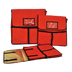 Thumbnail image #1 for Omcan USA 24 x 24 Inch Red Artificial Leather Pizza Delivery Bag for 22-Inch Boxes