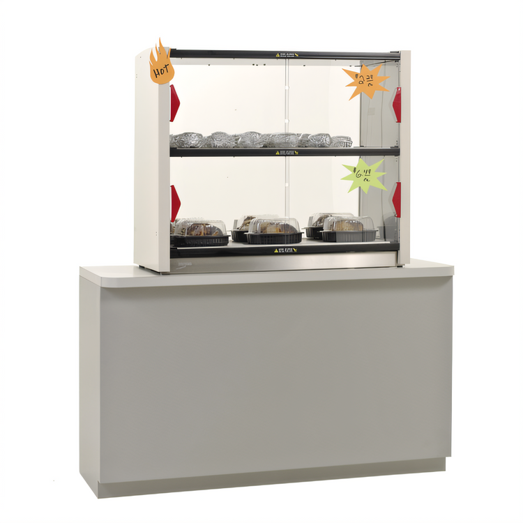 Product image #2 for Metro2Go 2-Shelf Grab & Go Countertop Hot Station with Sliding Polycarbonate Doors