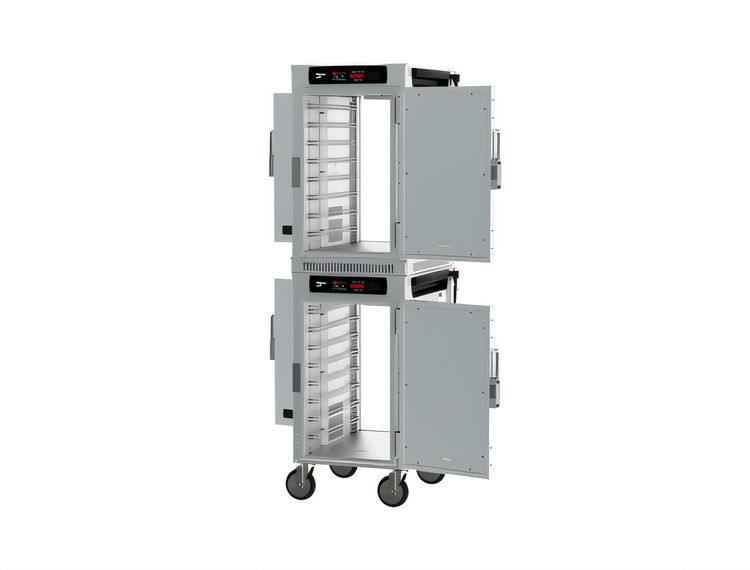 Product image #2 for Metro HotBlox Narrow Mobile Pass-Thru Insulated Holding Cabinet, 16 Pan, Dual-Cavity, Digital Touchscreen, Solid Front and Rear Doors