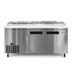 Thumbnail image #2 for Koolmore 71-Inch Pizza Prep Refrigerator with 9-Pan Stainless Steel Top, 2 Doors, and Side-Mounted Self-Contained Refrigeration