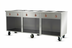 Thumbnail image #2 for FWE Handy Line 6-Well Mobile Heated Wet Serving Cabinet with Open Base and Drain