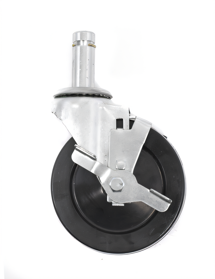 Product image #2 for Olympic 5-Inch Stem Swivel-Brake Caster with Resilient Rubber Tread, 200 lb Capacity