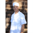 Thumbnail image #2 for Mercer Culinary Millennia M60200WHXS Unisex Short-Sleeve Cook Shirt, White, XS, Mesh Back, Vented Sides Case of 12
