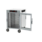 Thumbnail image #2 for Metro HotBlox™ HBCW8-AC-M Wide 8-Pan Half-Height Mobile Insulated Holding Cabinet with Clear Door and Analog Controls