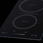 Thumbnail image #2 for Summit Commercial Summit Appliance SINC2B115TK13 13-Inch 2-Burner Built-In Induction Cooktop, Black Glass, Digital Touch Controls, 115V