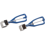 Thumbnail image #2 for JB Prince Stockel U576 20 Cube Scoop, #20, 1.70 oz, Stainless Steel with Blue Plastic Handle