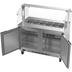 Thumbnail image #2 for Beverage-Air 48-Inch Sandwich Prep Table With Sneeze Guard, 2-Section, 12-Pan, Self-Contained Refrigeration
