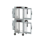Thumbnail image #2 for Metro HotBlox™ HBCW16-ACPS-M 16-Pan Dual-Cavity Mobile Pass-Thru Insulated Holding Cabinet, Analog, Clear Front/Solid Rear Doors