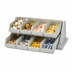 Thumbnail image #2 for Cambro Versa 8-Bin Wall-Mount Organizer Rack, Polyethylene, Speckled Gray