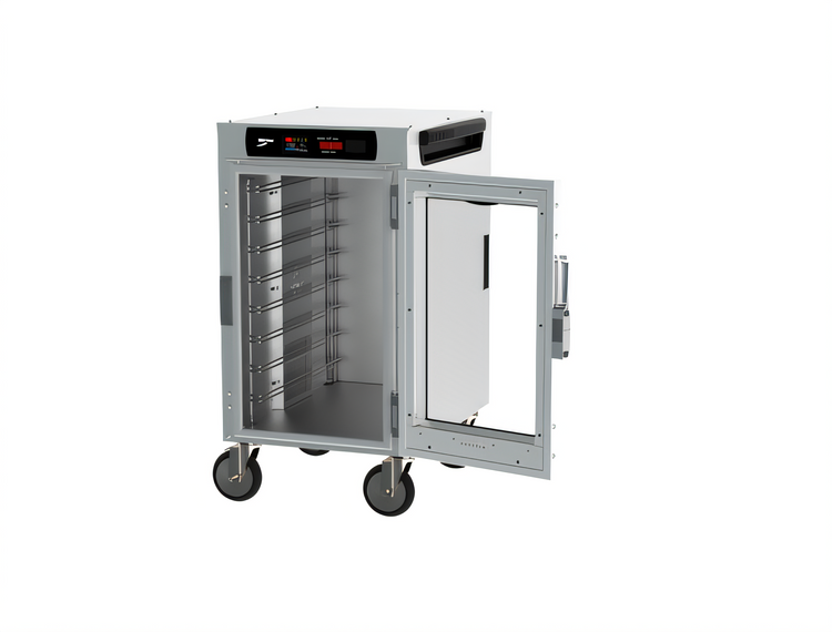 Product image #2 for Metro HotBlox Narrow 8-Pan Half-Height Mobile Insulated Holding Cabinet with Digital Touchscreen and Clear Door