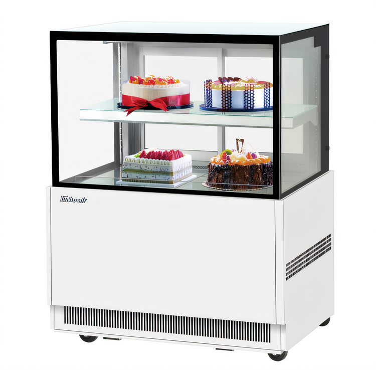 Product image #2 for Turbo Air 35-3/8-Inch Refrigerated Bakery Display Case, Self-Contained, Full Service, Straight Tempered Glass, 9 Cu. Ft.