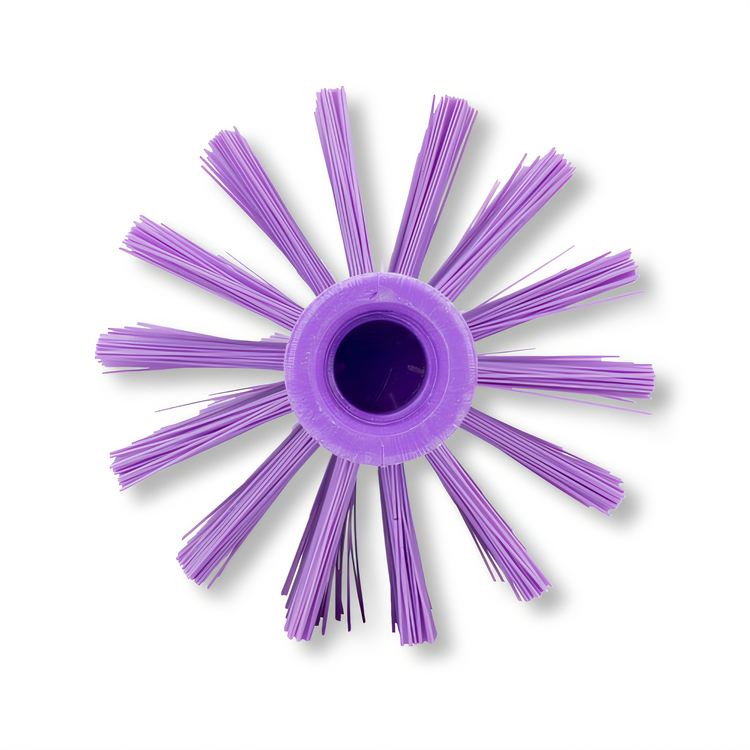 Product image #2 for 4-Inch Diameter Pipe & Valve Brush with Purple Polyester Bristles