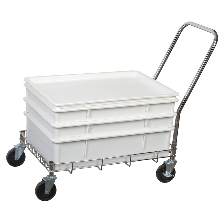 Product image #2 for Winco Rectangular Stackable Polypropylene Dough Box, 25-1/2 x 17-1/2 x 6 Inch, White