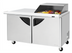 Thumbnail image #2 for Turbo Air Super Deluxe 60-1/4-Inch 2-Section Mega Top Sandwich/Salad Prep Table with Slide-Back Lid, Left Workstation