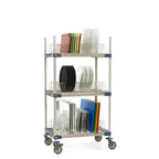 Thumbnail image #2 for Metro MetroMax 4 MAX4-PR36VX2 3-Tier Mobile Polymer Drying Rack for Trays, Cutting Boards & Sheet Pans, 36 x 24 x 68 Inches