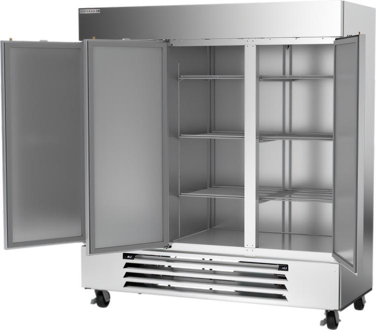 Product image #2 for Beverage-Air Horizon Series Dual-Temperature Three-Section Reach-In Refrigerator/Freezer with Solid Doors, 75-Inch Wide