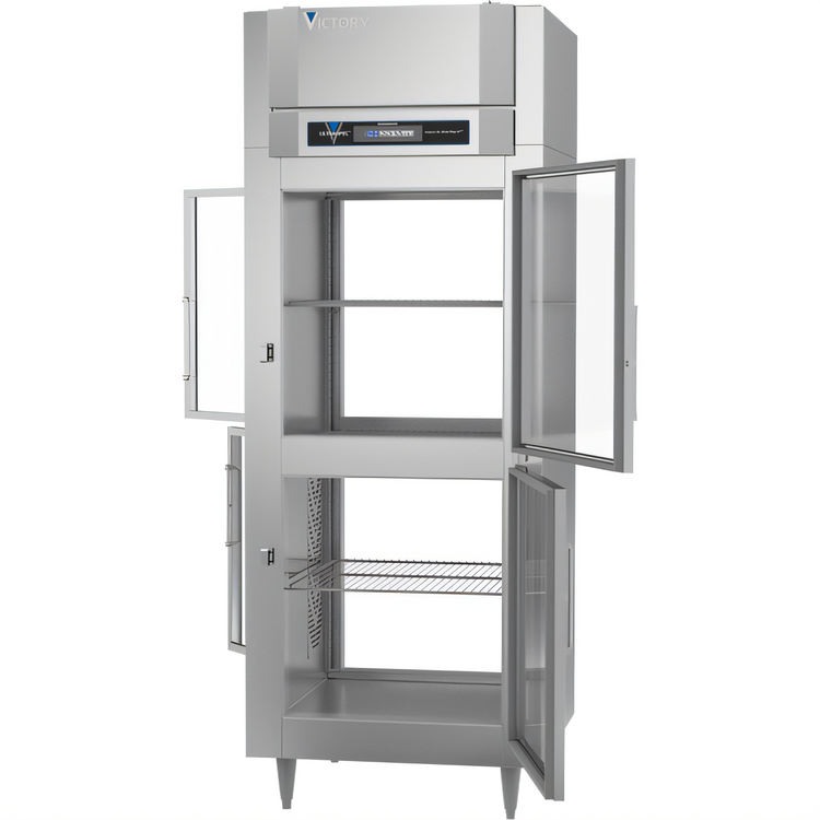 Product image #2 for Victory UltraSpec™ Pass-Thru One-Section 4-Door Glass Freezer, 26.2 Cu. Ft., Self-Contained