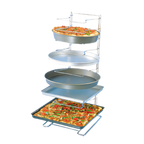 Thumbnail image #2 for American Metalcraft 19030 11-Shelf Chrome-Plated Steel Undercounter Pizza Pan Rack, 10"-17" Pans Case of 2
