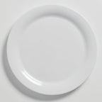 Thumbnail image #2 for American Metalcraft Jane DPW9WH 9-Inch Round Wide Rim White Melamine Dinner Plate Case of 12