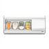 Thumbnail image #2 for KoolMore 46-Inch White Countertop Sushi Display Refrigerator with Curved Glass and 4 Stainless Steel Trays