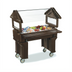 Thumbnail image #2 for SixStar Solid Drop-Down Food Bar Tray Slide, 44 Inch x 9 Inch, Brown