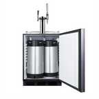 Thumbnail image #2 for Summit Commercial SBC58BLBIADAIFCMTWIN ADA-Height Dual-Tap Nitro/Cold Brew Coffee Dispenser, Undercounter, Panel-Ready, Black
