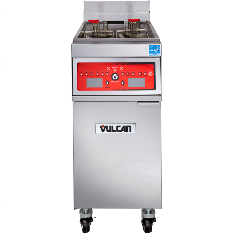 Product image #2 for Vulcan 1ER50C Heavy Duty Free Standing Electric Deep Fat Fryer, 50 lb Capacity, Computer Controls