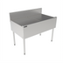 Thumbnail image #2 for Top Shelf TSF Series 42-Inch Freestanding Stainless Steel Underbar Drainboard with 6-Inch Backsplash