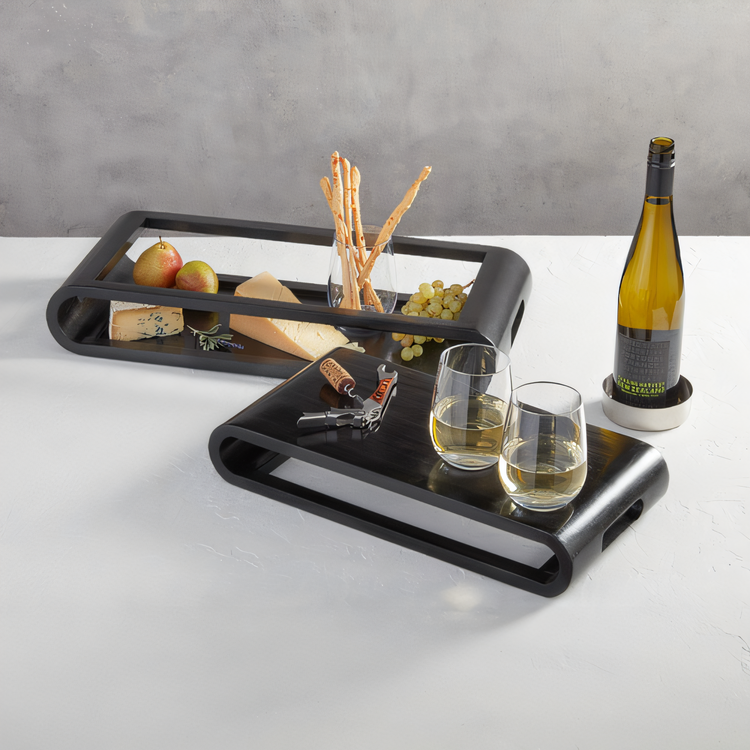 Product image #2 for American Metalcraft 17-1/4-Inch Rectangular Wood Serving Tray, Espresso Finish