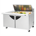 Thumbnail image #2 for Turbo Air Super Deluxe 60-3/8-Inch 2-Section Mega Top Sandwich/Salad Prep Table, 18-Pan, 19 Cu. Ft., Self-Contained