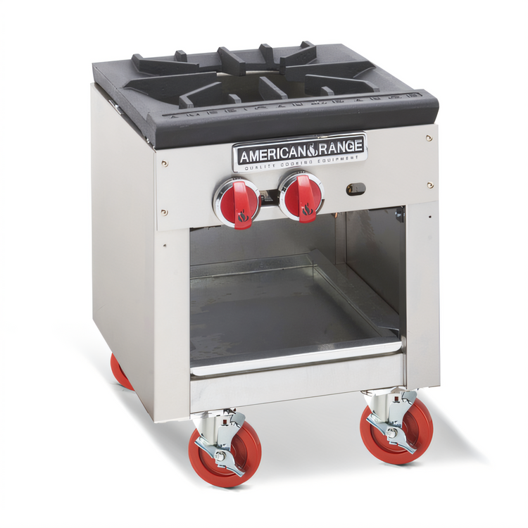 Product image #2 for American Range 18-Inch Gas Stock Pot Range with 3-Ring Burner and Open Storage Base