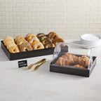 Thumbnail image #2 for American Metalcraft MW2012 Full-Size Rectangular Espresso Wood Serving Crate Case of 3