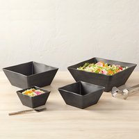 American Metalcraft Square Walnut Melamine Bowl, 216 oz.