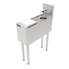 Thumbnail image #2 for Perlick Corporation Top Shelf TSF8PS-BRT 8-Inch Freestanding Stainless Steel Underbar Prep Sink with Cutting Board, Glass Rinser & Tool Well Faucet