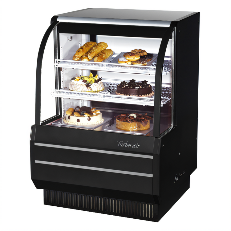 Product image #2 for Turbo Air Full-Service Refrigerated Bakery Display Case, 36-1/2-Inch Wide, Curved Glass, 11.8 Cu. Ft.