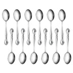 Thumbnail image #2 for New Star Foodservice Inc. 58727 Demitasse Tea Spoon, 18/0 Stainless Steel, 1.8 mm Gauge, Rose Pattern Case of 24 Dozen