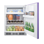 Thumbnail image #2 for Summit Appliance 24-Inch ADA Height Undercounter Refrigerator-Freezer with Lavender Purple Door, 5.1 Cu. Ft.