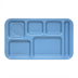 Thumbnail image #2 for Carlisle Space Saver Right-Handed 6-Compartment Rectangular Melamine Compartment Tray, 15 x 9 Inch