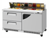 Thumbnail image #2 for 60-Inch Two-Section Front-Breathing Sandwich/Salad Prep Table with 16-Pan Top Opening, 1 Door and 2 Drawers